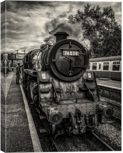 76038 at Grosmont station Canvas Print by David Oxtaby  ARPS