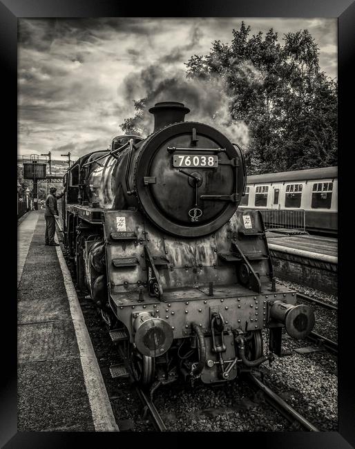 76038 at Grosmont station Framed Print by David Oxtaby  ARPS