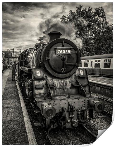 76038 at Grosmont station Print by David Oxtaby  ARPS