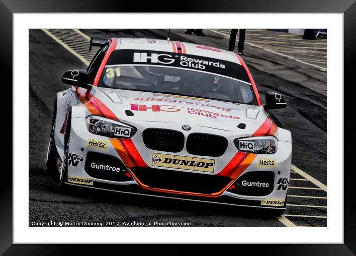 Jack Goff British Touring Cars BMW Framed Mounted Print by Martin Dunning
