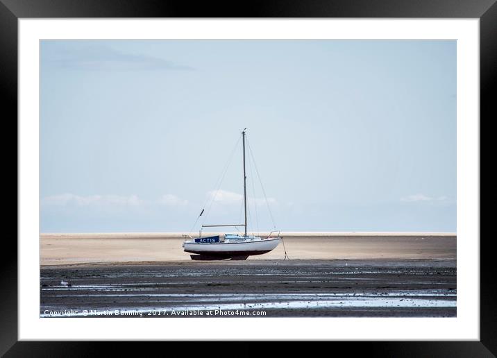 Cleathorpes Beach Low Tide Framed Mounted Print by Martin Dunning