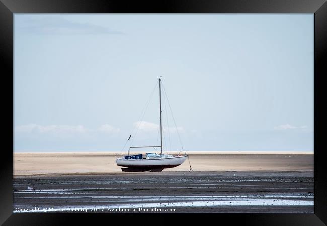Cleathorpes Beach Low Tide Framed Print by Martin Dunning
