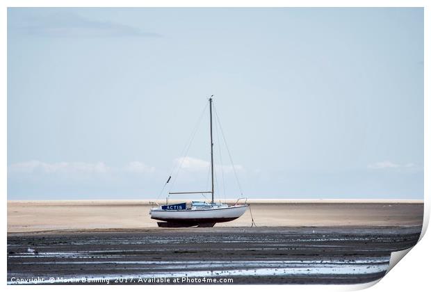 Cleathorpes Beach Low Tide Print by Martin Dunning