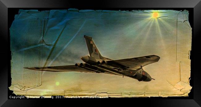 Vulcan Bomber XH558 Framed Print by Martin Dunning