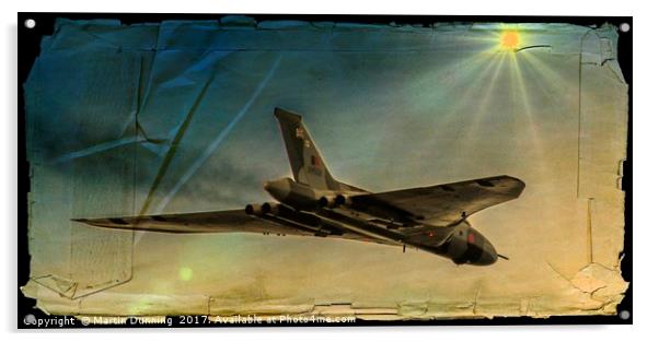 Vulcan Bomber XH558 Acrylic by Martin Dunning