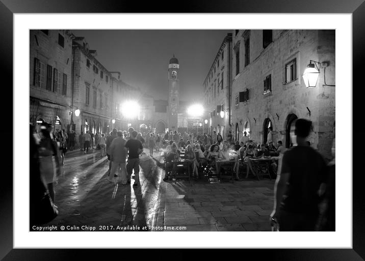 Nightime revellers Framed Mounted Print by Colin Chipp