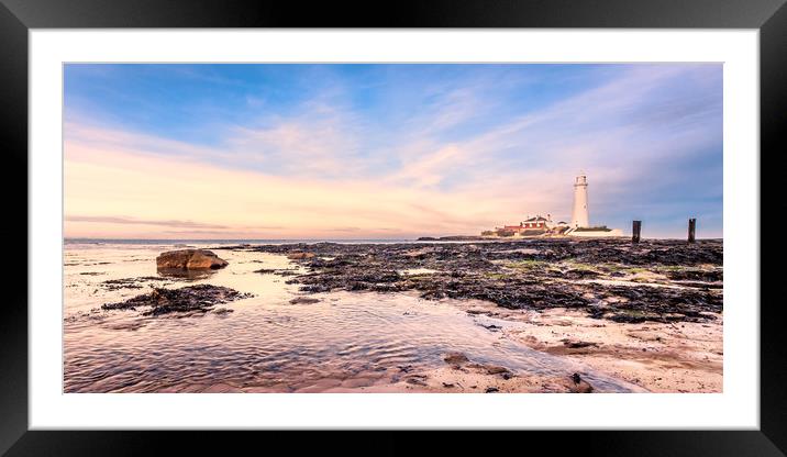 Beach view of St. Mary  Framed Mounted Print by Naylor's Photography