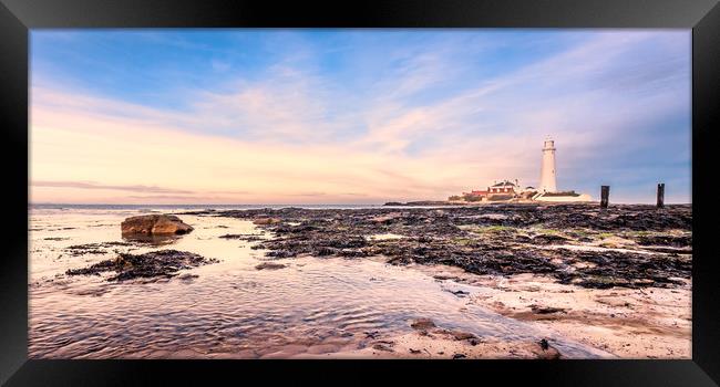 Beach view of St. Mary  Framed Print by Naylor's Photography