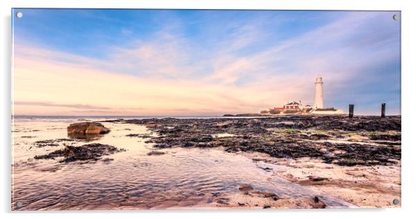 Beach view of St. Mary  Acrylic by Naylor's Photography
