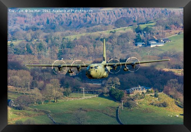 C-130J RAF Hercules 871, Mach Loop 8/2/2017 Framed Print by The Tog