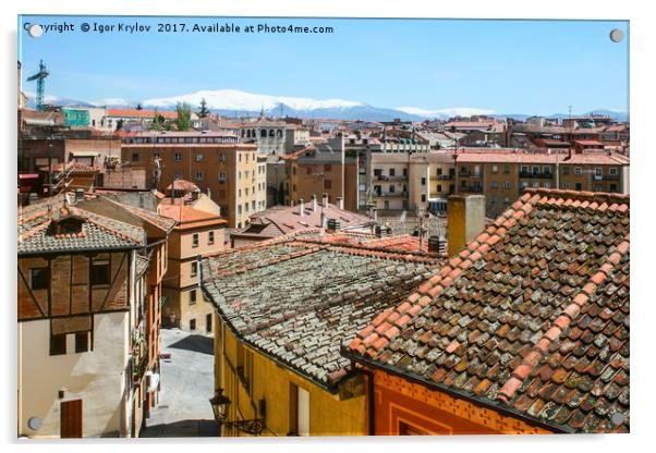  View of Segovia Acrylic by Igor Krylov