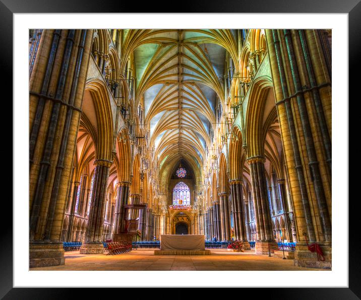 Lincoln Cathedral, the inner beauty Framed Mounted Print by Andrew Scott