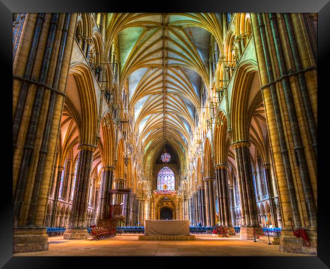 Lincoln Cathedral, the inner beauty Framed Print by Andrew Scott