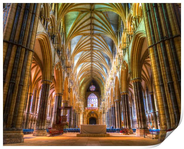 Lincoln Cathedral, the inner beauty Print by Andrew Scott