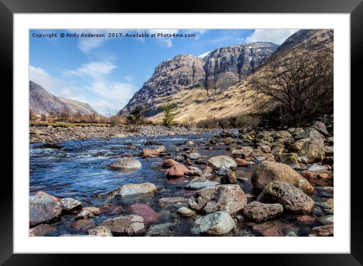 River Coe - Glencoe - Scotland Framed Mounted Print by Andy Anderson