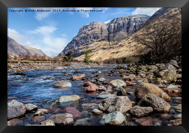 River Coe - Glencoe - Scotland Framed Print by Andy Anderson