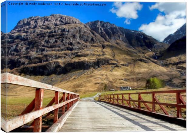 Glencoe - Scottish Highlands Canvas Print by Andy Anderson