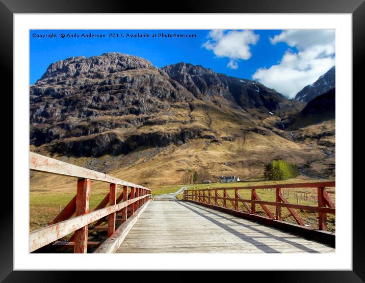 Glencoe - Scottish Highlands Framed Mounted Print by Andy Anderson