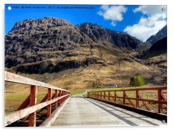 Glencoe - Scottish Highlands Acrylic by Andy Anderson