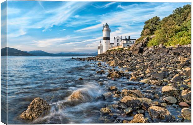 Cloch Lighthouse Gourock Canvas Print by Valerie Paterson