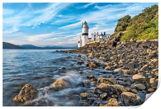 Cloch Lighthouse Gourock Print by Valerie Paterson