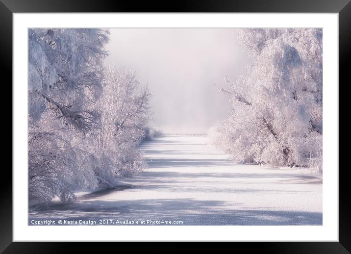 Icy Cold River Framed Mounted Print by Kasia Design