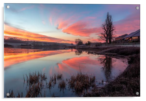 Dawn At The Mill Pond Acrylic by Wight Landscapes