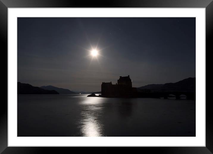 Eilean Donan Castle by Moonlight Framed Mounted Print by Derek Beattie