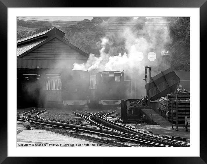 Mount Snowdon Railway Yard Framed Mounted Print by Graham Taylor