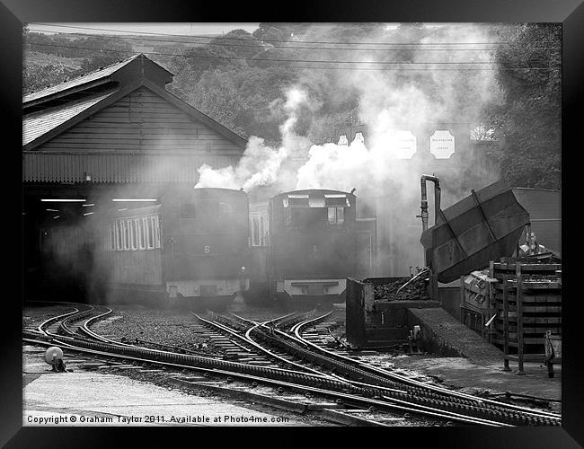 Mount Snowdon Railway Yard Framed Print by Graham Taylor