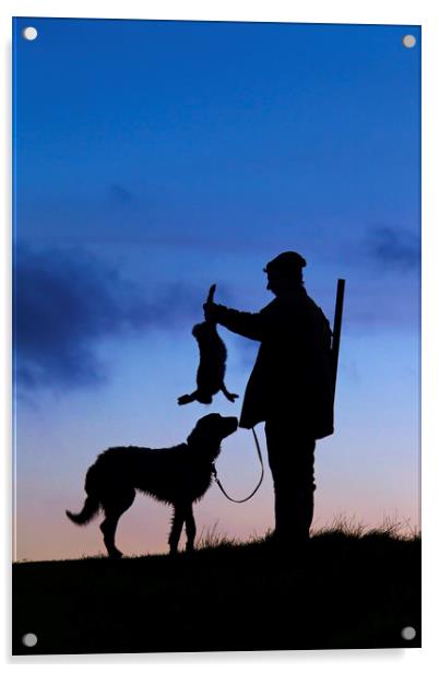 Hunter with Hunting Dog Acrylic by Arterra 