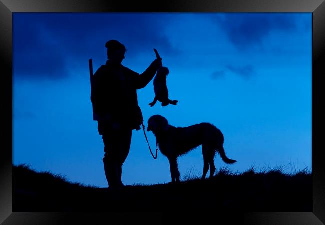 Hunter with Hunting Dog Framed Print by Arterra 
