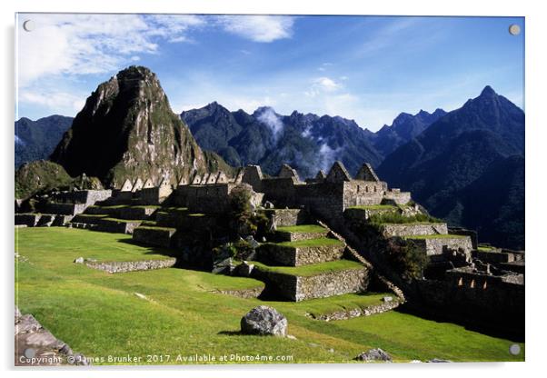 Machu Picchu Residential Sector Peru Acrylic by James Brunker