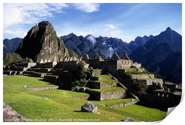 Machu Picchu Residential Sector Peru Print by James Brunker