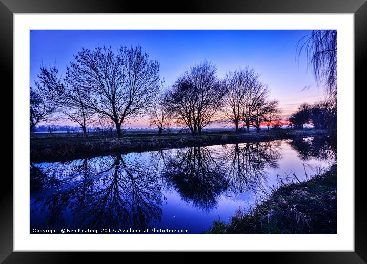 Wintery Reflections Framed Mounted Print by Ben Keating