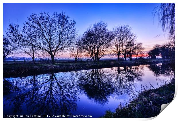 Wintery Reflections Print by Ben Keating