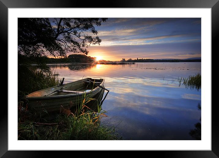Sunrise , Lake of Menteith, Trossachs Framed Mounted Print by David Mould