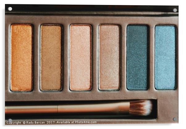 Colorful Eye Shadow Palette Makeup Products Acrylic by Radu Bercan