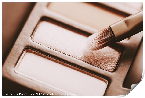 Professional Makeup Brush And Eye Shadow Color Pal Print by Radu Bercan