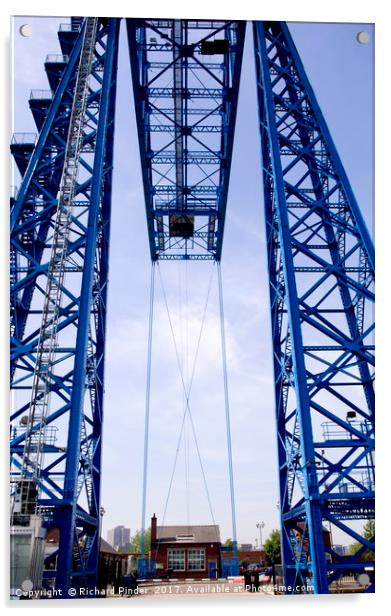 Tees Transporter Bridge Acrylic by Richard Pinder