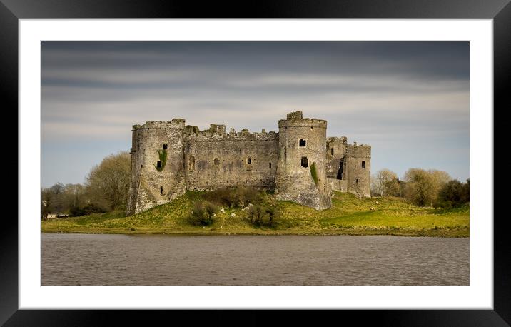 Carew Castle, Pembrokeshire, Wales. Framed Mounted Print by Colin Allen