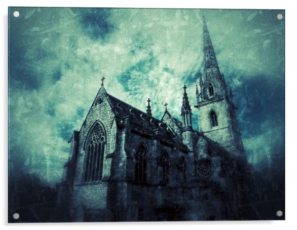 Church      Acrylic by Victor Burnside