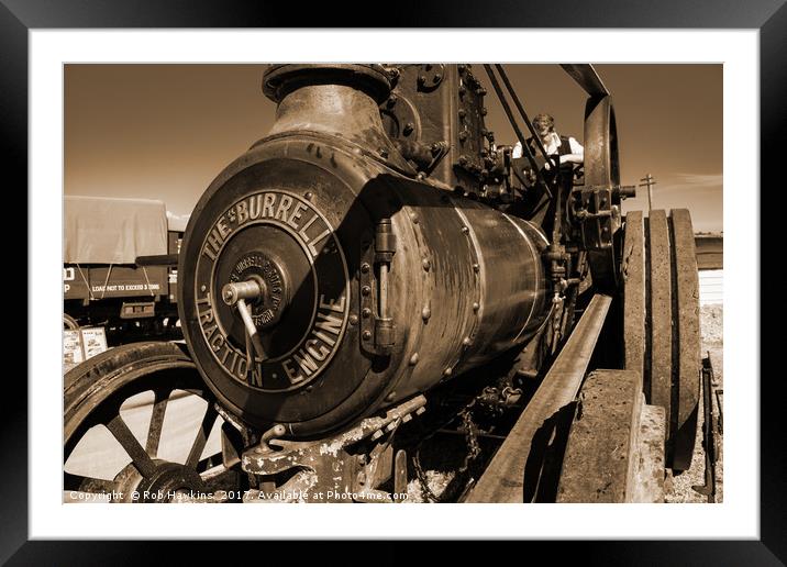The Burrell Engine  Framed Mounted Print by Rob Hawkins
