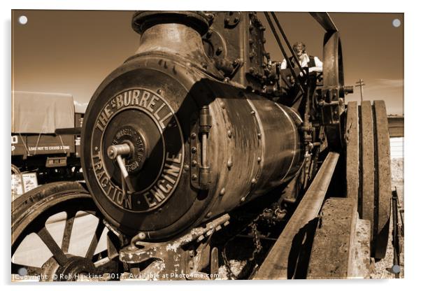 The Burrell Engine  Acrylic by Rob Hawkins