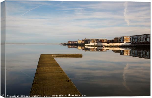 West Kirby Marine Lake    Canvas Print by David Chennell
