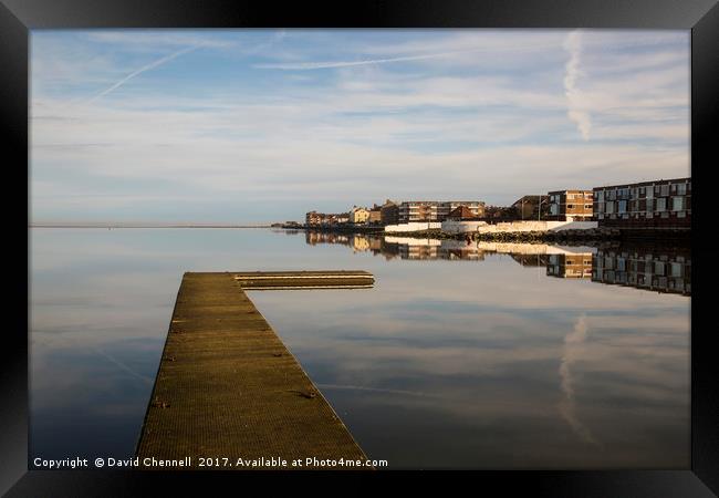 West Kirby Marine Lake    Framed Print by David Chennell