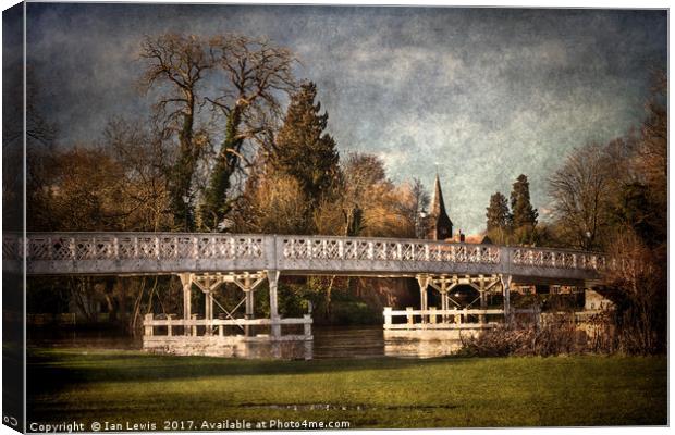 Whitchurch on Thames Toll Bridge Canvas Print by Ian Lewis