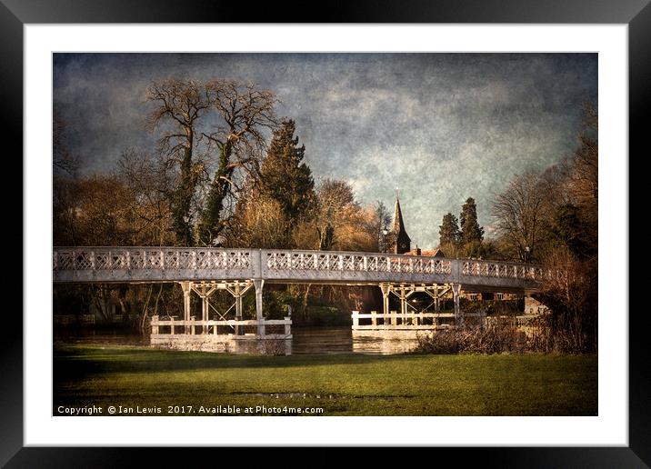 Whitchurch on Thames Toll Bridge Framed Mounted Print by Ian Lewis
