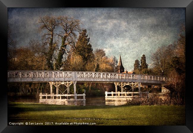 Whitchurch on Thames Toll Bridge Framed Print by Ian Lewis