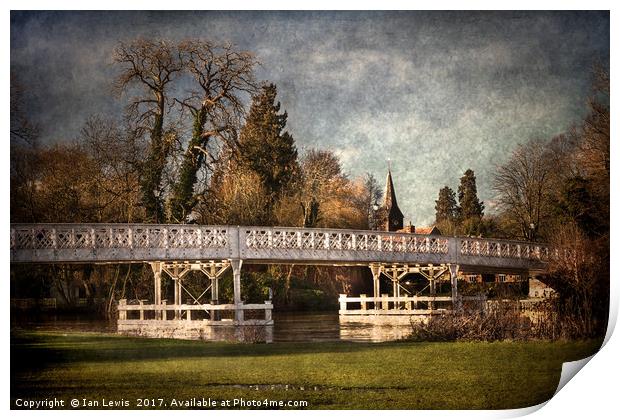 Whitchurch on Thames Toll Bridge Print by Ian Lewis
